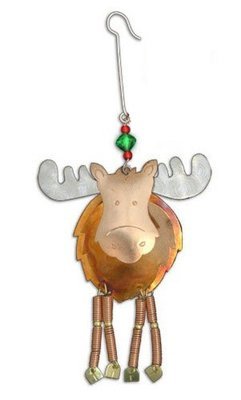 Doodle Moose Big Game Lodge Ornament Metal Fair Trade New Pilgrim Imports New