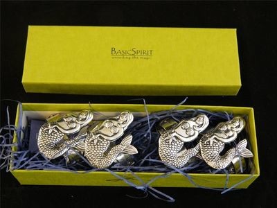 Mermaid Lead Free Pewter Napkin Rings Set of 4 Made in Canada