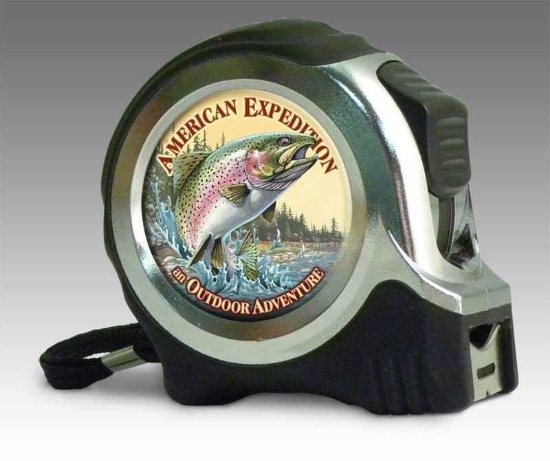 American Expedition Rainbow Trout Fish 25 ft Tape Measure