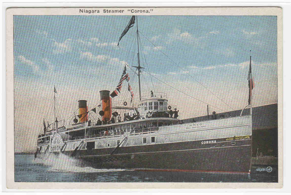 Steamer Corona Niagara Lines Canada 1920c postcard