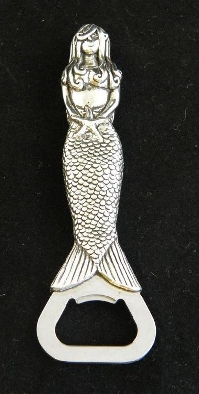 Mermaid Pewter Bottle Opener Ocean Marine Bar