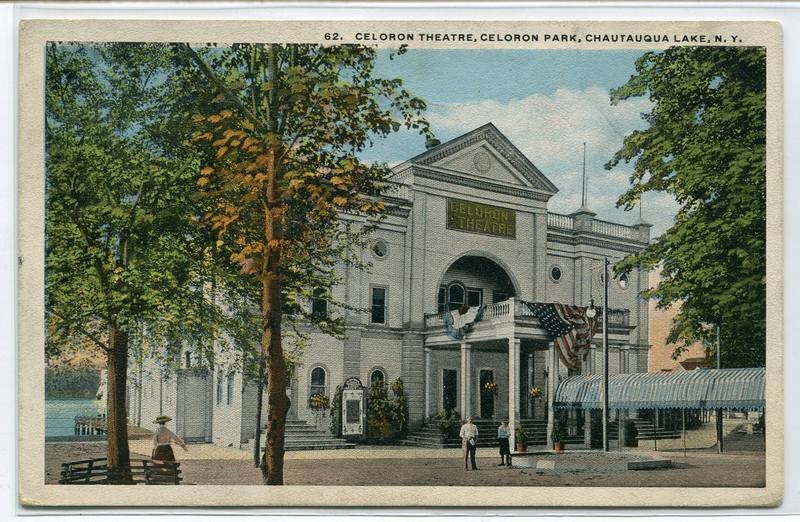 Theater Celeron Park Chautauqua Lake New York 1919 postcard