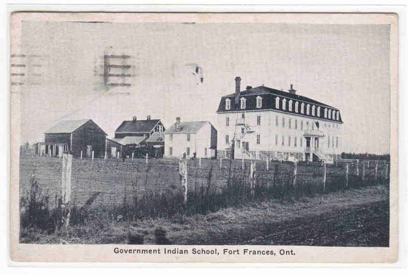 Government Indian School Fort Frances Ontario Canada 1931 postcard