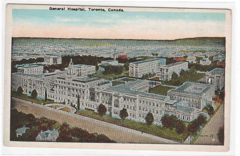 General Hospital Toronto Canada 1920s postcard
