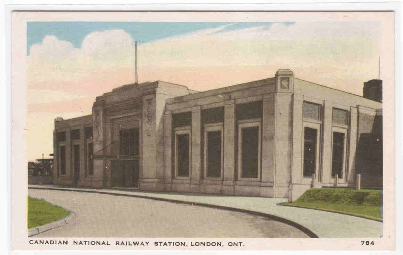 Canadian National Railway Station CNR London Ontario Canada postcard