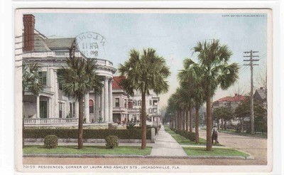 Laura &amp; Ashley Streets Jacksonville Florida Phostint postcard