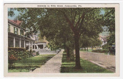 Fifth Street Jacksonville Florida 1920c postcard