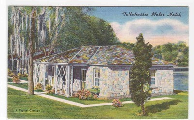 Tallahassee Motor Hotel Motel US 27 Florida 1951 linen postcard