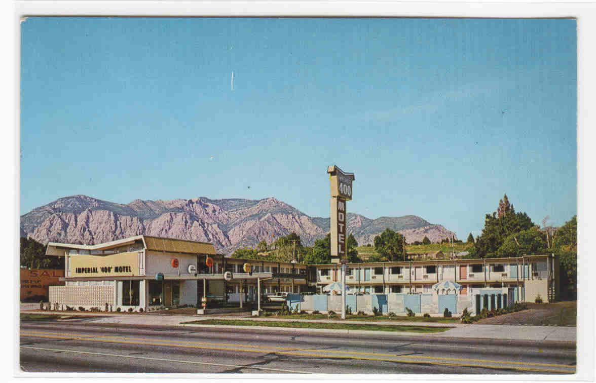 Imperial 400 Motel Ogden Utah postcard