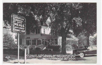 Lankford Manor Hotel Car Tifton Georgia 1950s RPPC Real Photo postcard