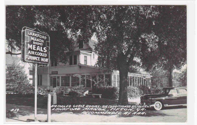 Lankford Manor Hotel Car Tifton Georgia 1950s RPPC Real Photo postcard
