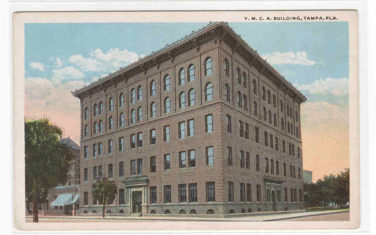 YMCA Building Tampa Florida 1920c postcard
