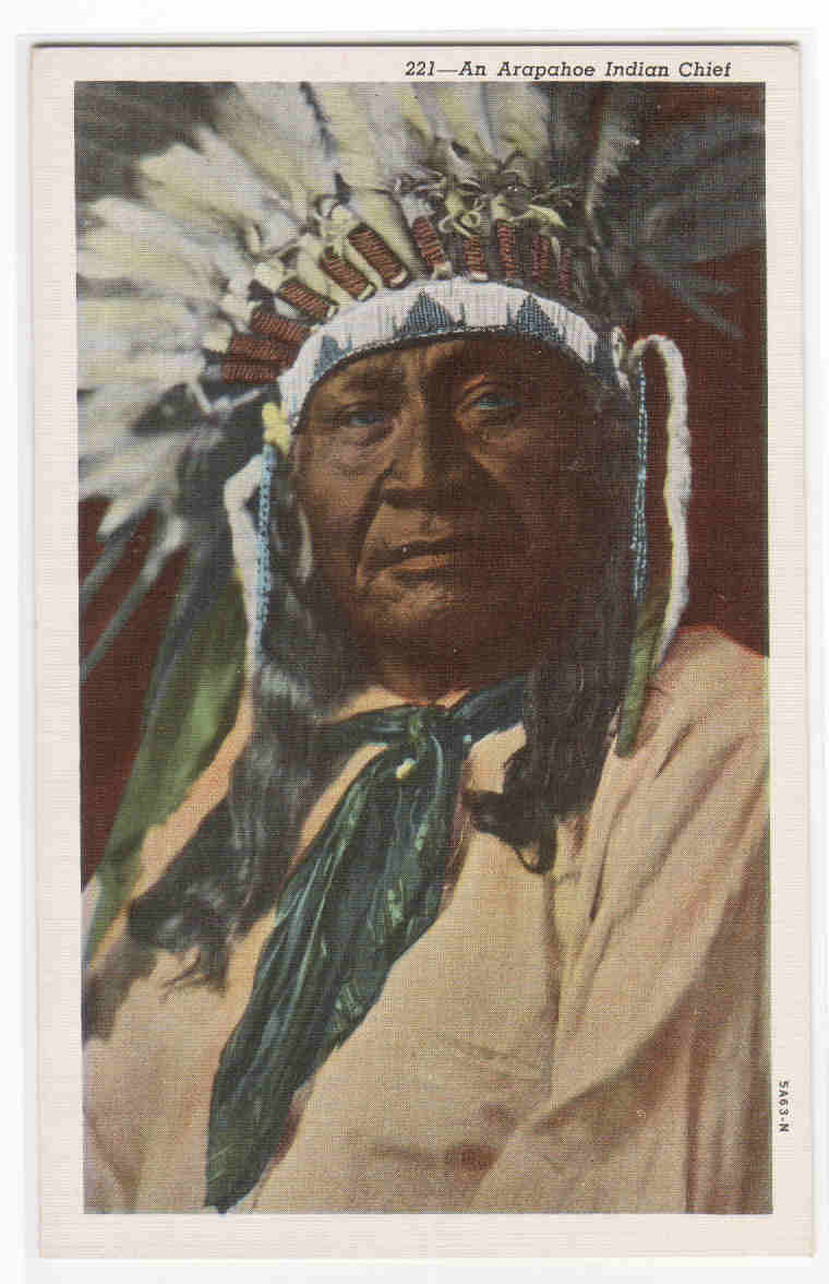 Arapahoe Indian Chief Native American postcard