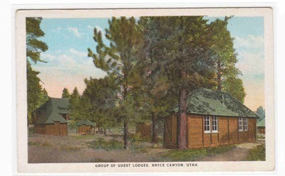 Guest Lodges Bryce Canyon Utah 1920s postcard