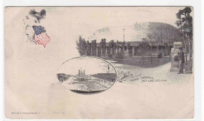 Mormon Tabernacle Salt Lake City Utah 1905c postcard