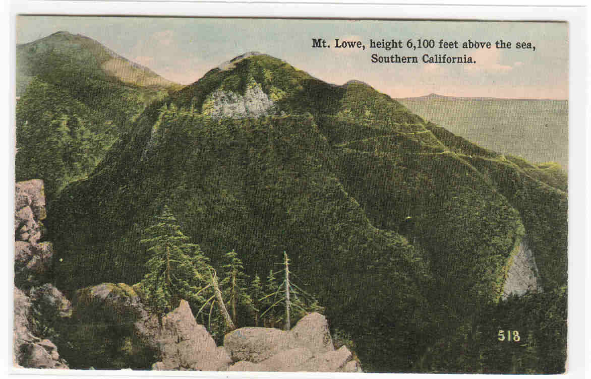 Mt Lowe Circular Streetcar &amp; Incline Railroad California 1916 postcard