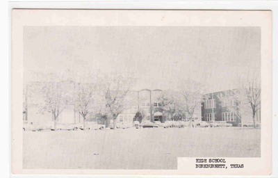High School Cars Burkburnett Texas postcard