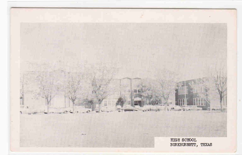 High School Cars Burkburnett Texas postcard