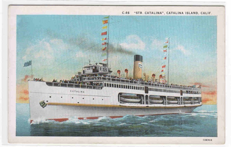 Steamer Catalina Santa Catalina Island California postcard