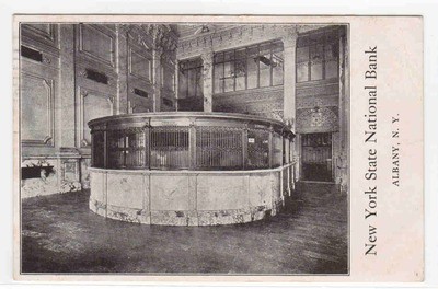 New York State National Bank Interior Albany New York 1910 postcard