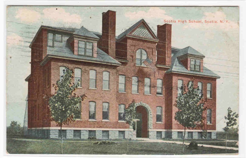 High School Scotia New York 1910 postcard
