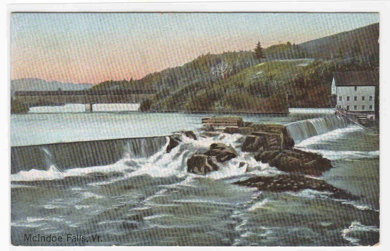McIndoe Falls Barnet Vermont 1907 postcard
