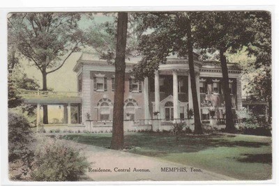 Central Avenue Home Memphis Tennessee 1910c Albertype postcard