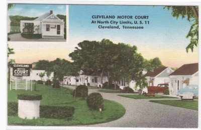 Cleveland Motor Court Motel US Highway 11 Cleveland Tennessee postcard