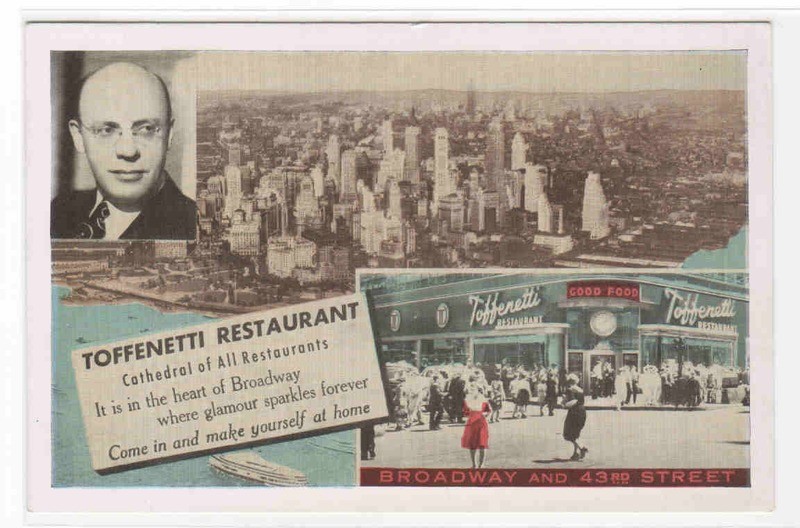 Toffenetti Restaurant New York City NY 1950s postcard