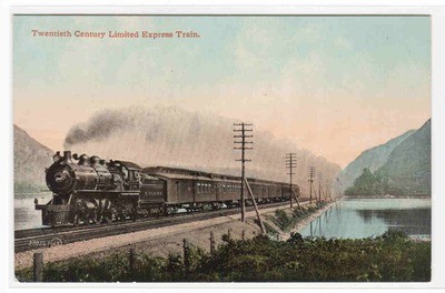 Twentieth Century New York Central Railroad Train NY 1910c postcard