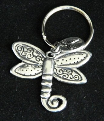 Dragonfly Lead Free Pewter Keychain Purse Charm Made in Canada