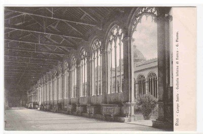 Campo Santo Galeria interna fianca Pisa Italy postcard