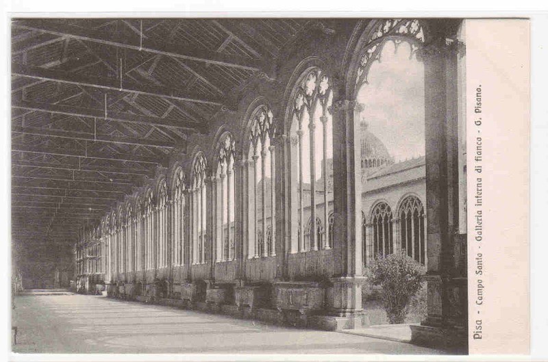 Campo Santo Galeria interna fianca Pisa Italy postcard