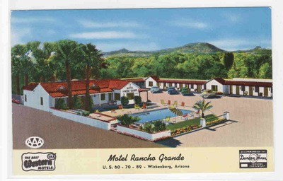 Motel Rancho Grande US 60 Wickenburg Arizona postcard