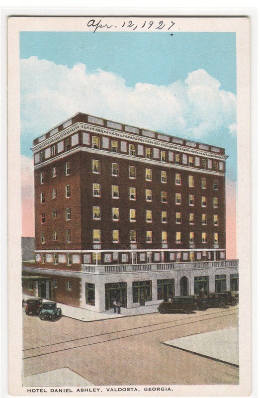Hotel Daniel Ashley Valdosta Georgia 1927 postcard