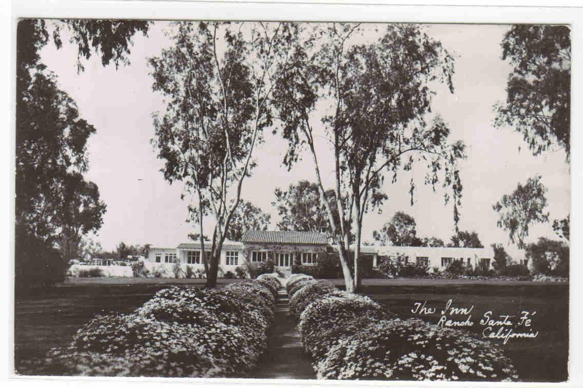 The Inn Rancho Santa Fe California 1948 RPPC Real Photo postcard