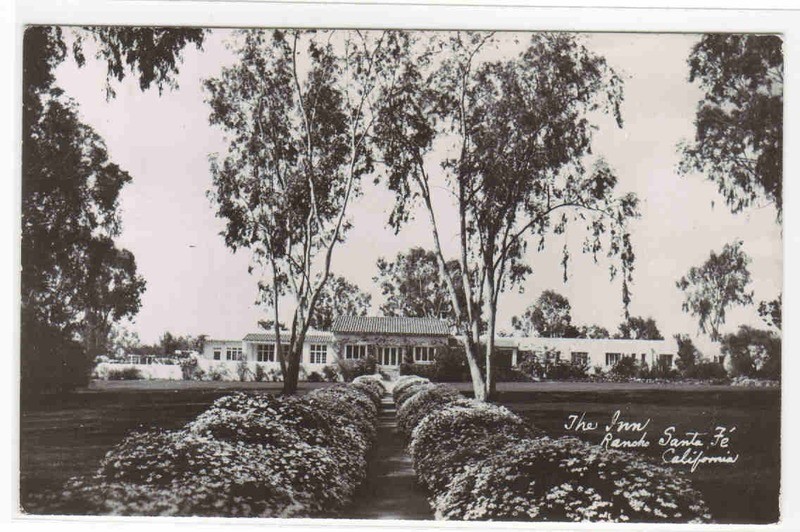 The Inn Rancho Santa Fe California 1948 RPPC Real Photo postcard
