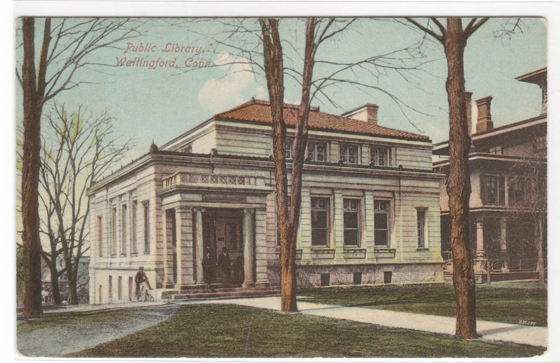 Public Library Wallingford Connecticut 1910c postcard