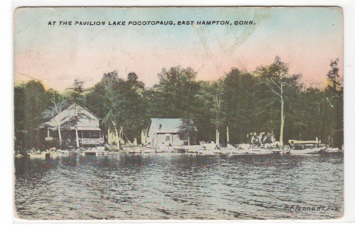 Pavilion Lake Pocotopaug East Hampton Connecticut 1911 postcard