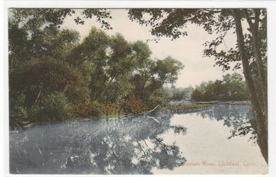 Bantam River Litchfield Connecticut 1909 #2 postcard