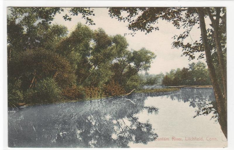 Bantam River Litchfield Connecticut 1909 #2 postcard