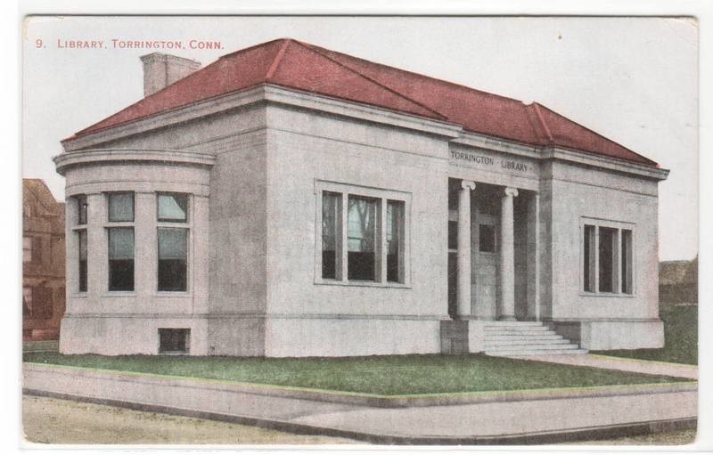 Library Torrington Connecticut 1910c postcard