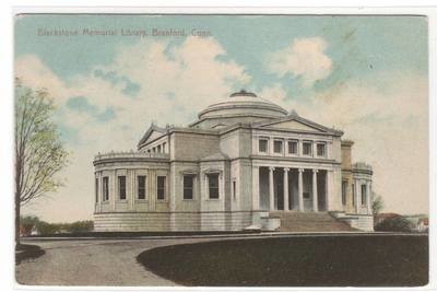 Blackstone Memorial Library Branford Connecticut 1910c postcard