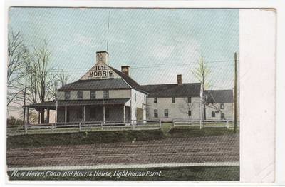 Old Morris House Lighthouse Point New Haven Connecticut 1909 postcard