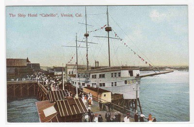 Ship Hotel Cabrillo Venice California 1910c postcard