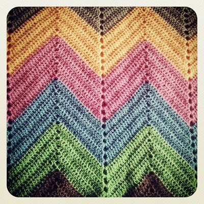Manta de ganchillo para sofá, &quot;South west&quot; (crochet blanket)