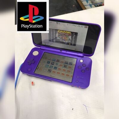 Hacked Modded Nintendo 2DS 3DS XL that has Emulators SNES NES GBC GBA N64 PlayStation 1 & More