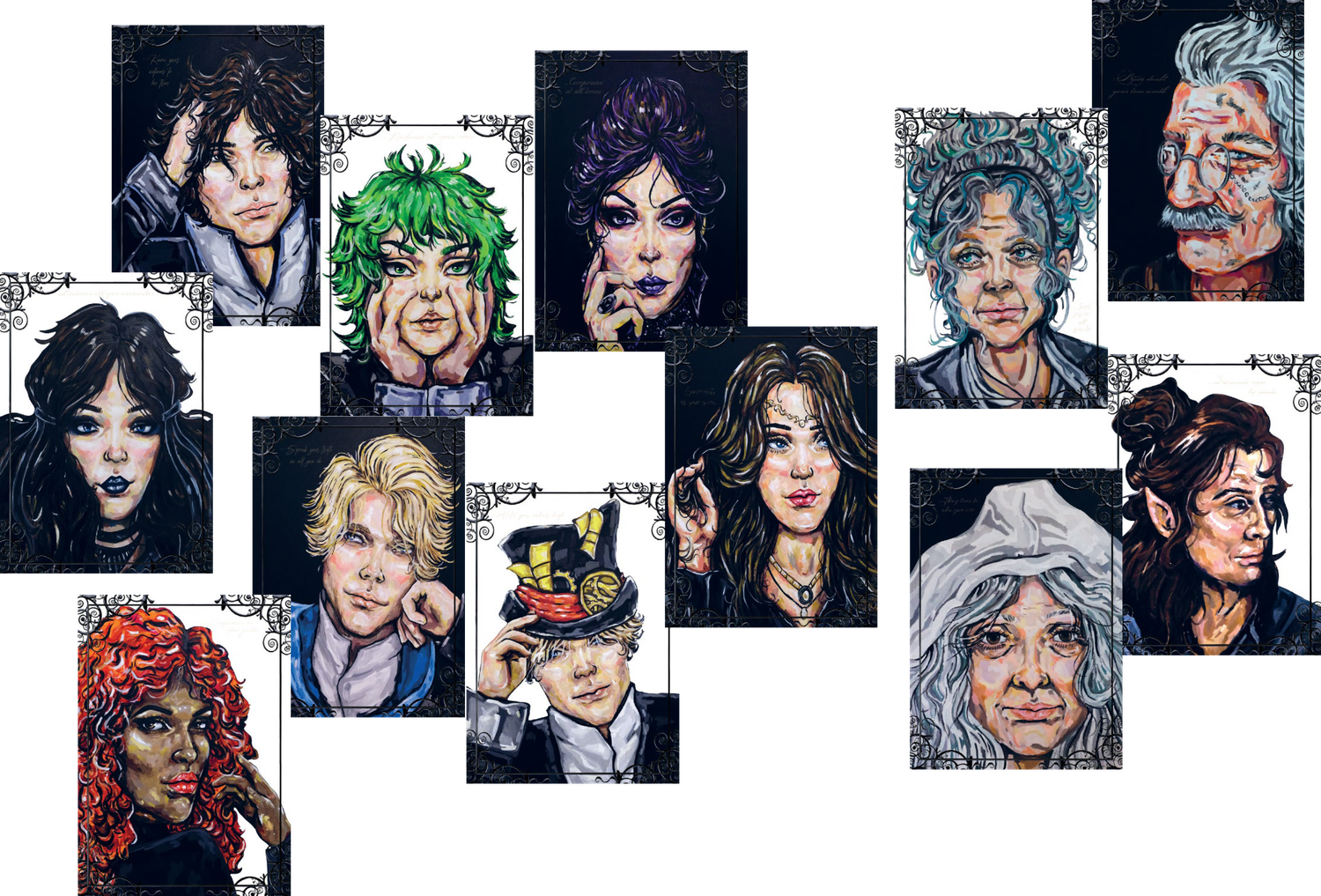 IPALCOT DEMIBONEMT by QUIGELAN ETTEEN DUTELN - 12 CHARACTER PRINTS - COLLECTION TWO -  LIMITED EDITION - A5. Estimated despatch 1 - 4wks.