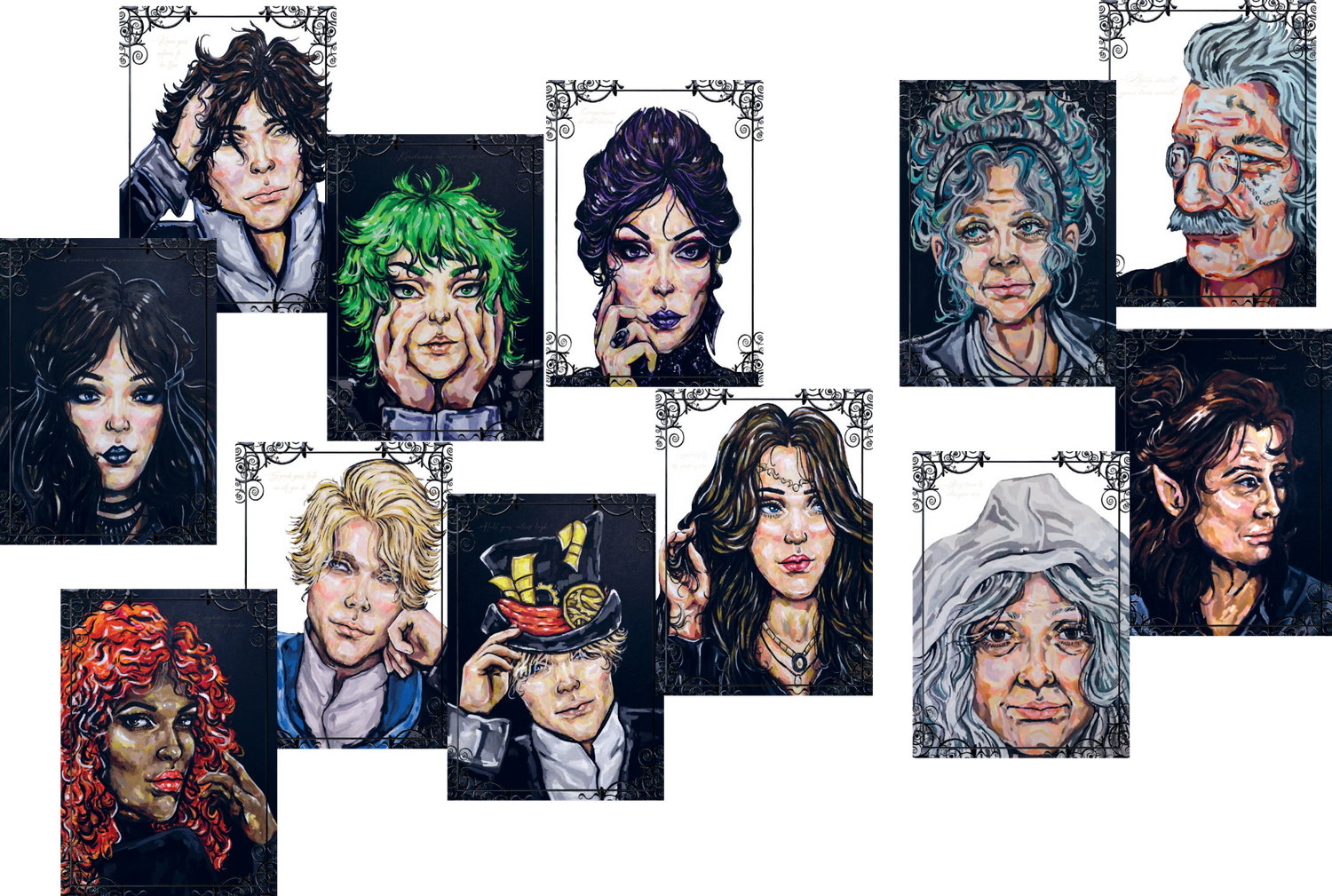 IPALCOT DEMIBONEMT by QUIGELAN ETTEEN DUTELN - 12 CHARACTER PRINTS - COLLECTION ONE - LIMITED EDITION - A5. Estimated despatch 1 - 4wks.