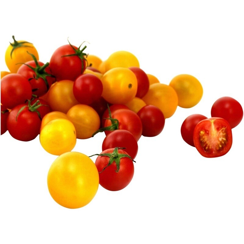 Tomates cerises panachées rondes et allongées France - 1Kg